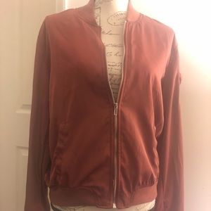Women’s Rust Colored Bomber Jacket
